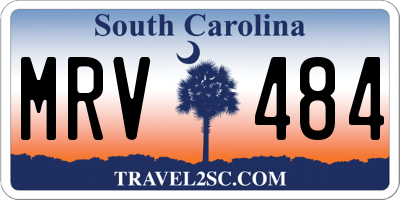 SC license plate MRV484