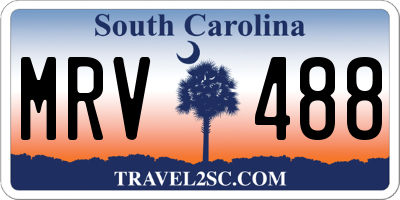 SC license plate MRV488