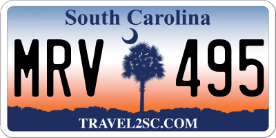SC license plate MRV495