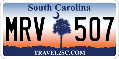 SC license plate MRV507
