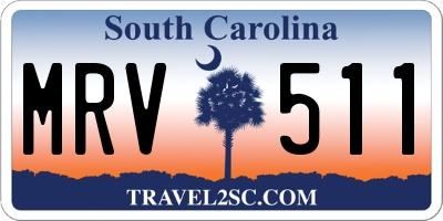SC license plate MRV511