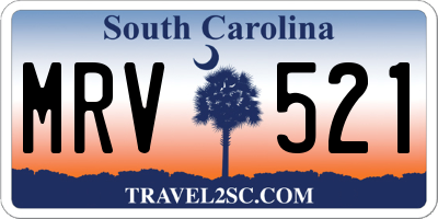 SC license plate MRV521