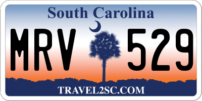 SC license plate MRV529