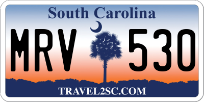 SC license plate MRV530