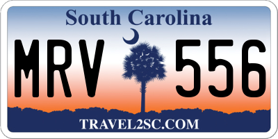 SC license plate MRV556