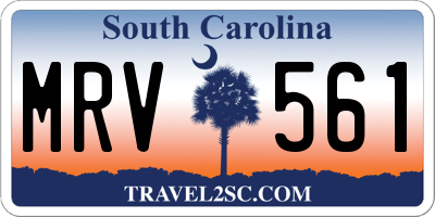 SC license plate MRV561