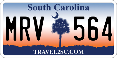 SC license plate MRV564
