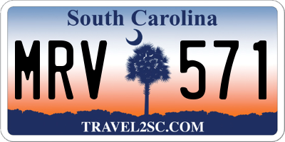 SC license plate MRV571
