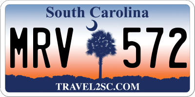 SC license plate MRV572