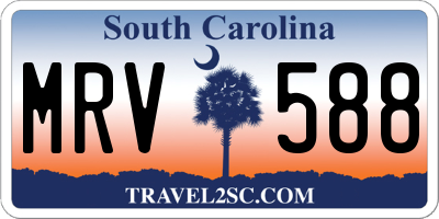 SC license plate MRV588