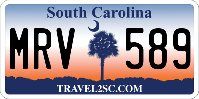 SC license plate MRV589