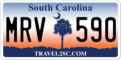 SC license plate MRV590