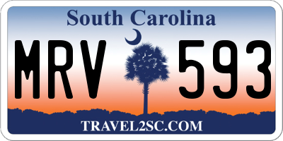 SC license plate MRV593