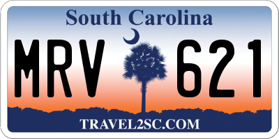 SC license plate MRV621