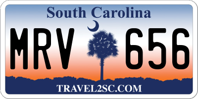 SC license plate MRV656