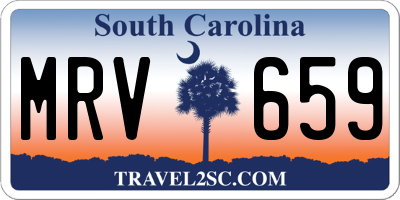 SC license plate MRV659