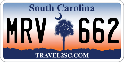 SC license plate MRV662