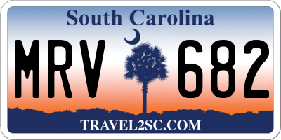 SC license plate MRV682