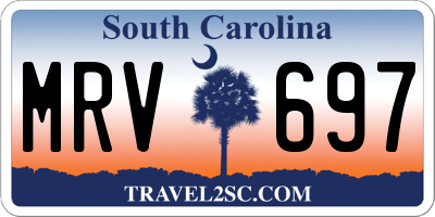 SC license plate MRV697