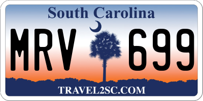SC license plate MRV699