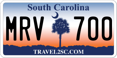 SC license plate MRV700