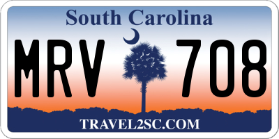 SC license plate MRV708