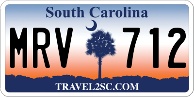 SC license plate MRV712