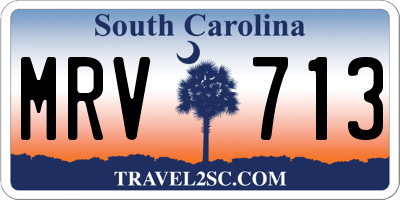 SC license plate MRV713