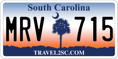 SC license plate MRV715