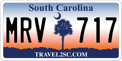SC license plate MRV717