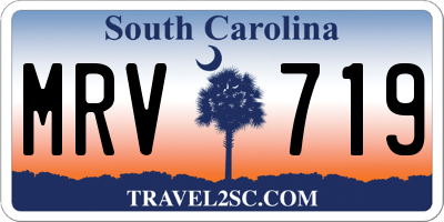 SC license plate MRV719