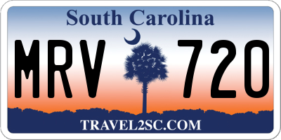 SC license plate MRV720