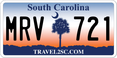 SC license plate MRV721