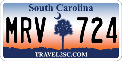 SC license plate MRV724