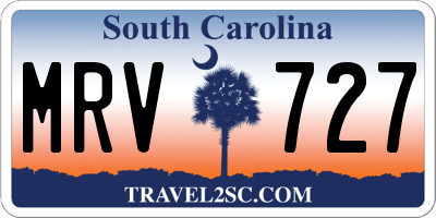 SC license plate MRV727
