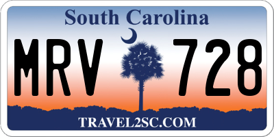 SC license plate MRV728