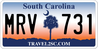 SC license plate MRV731