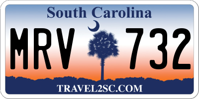 SC license plate MRV732