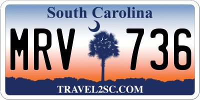 SC license plate MRV736