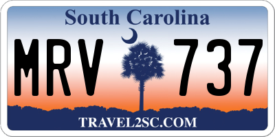 SC license plate MRV737