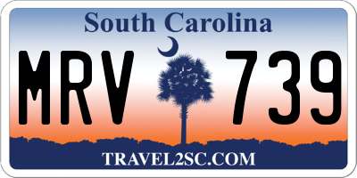 SC license plate MRV739
