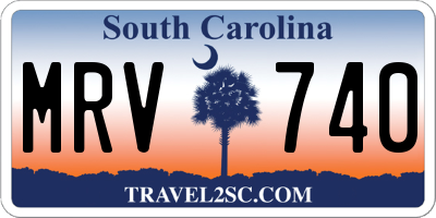 SC license plate MRV740