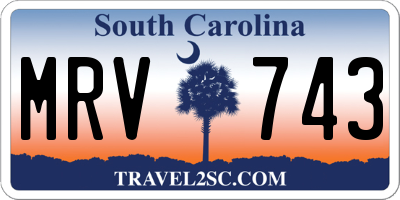 SC license plate MRV743
