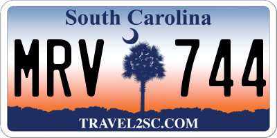 SC license plate MRV744