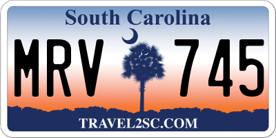 SC license plate MRV745