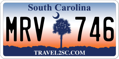 SC license plate MRV746
