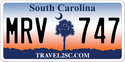 SC license plate MRV747