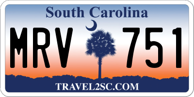 SC license plate MRV751