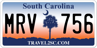 SC license plate MRV756