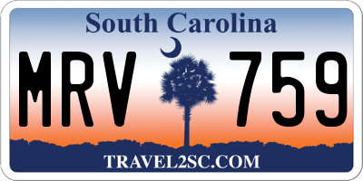 SC license plate MRV759